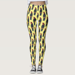 Leggings Illustration de dessin animé d'oiseau cacatoès gan