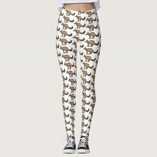 Leggings Illustration de dessin animé joyeux numbat (Devant)