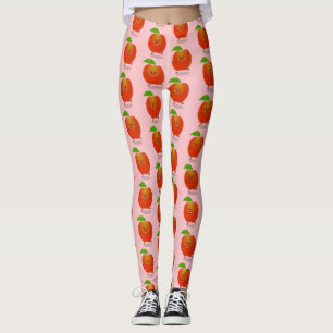 Leggings Illustration de dessin animé sur la pomme de danse