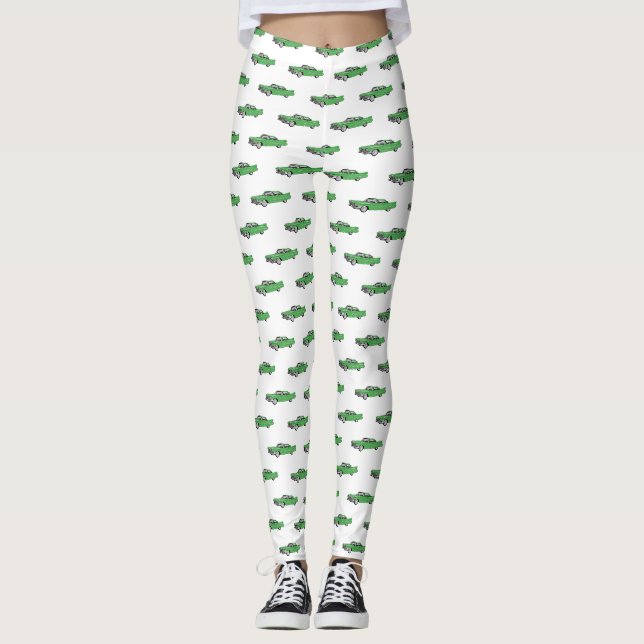 Leggings Illustration de dessin de voiture classique 1959 (Devant)