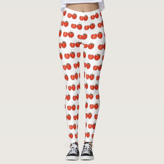 Leggings Illustration de dessin sur la tomate (Devant)