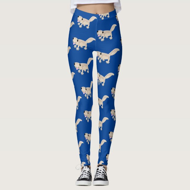 Leggings Illustration de gecko tan tan mignon (Devant)