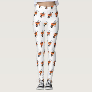 Leggings Illustration de la brouette en brouette orange trè