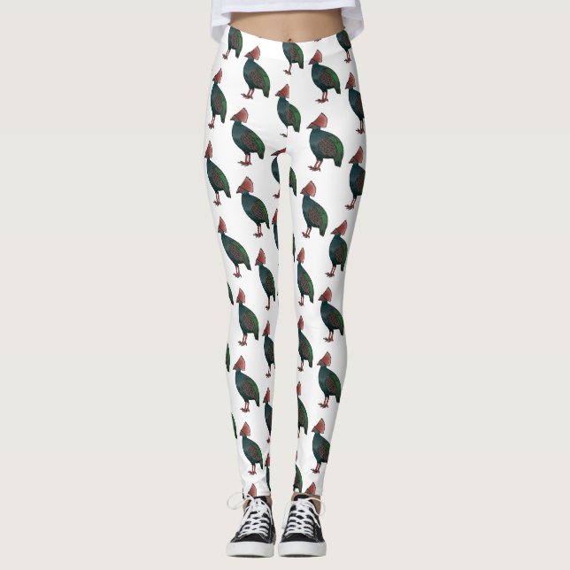 Leggings Illustration de la caricature d'oiseau perdrix en  (Devant)