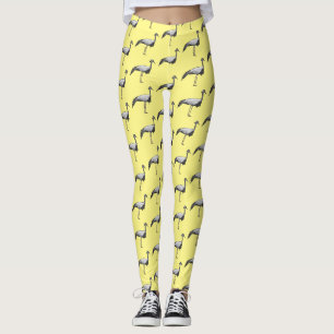 Leggings Illustration de la grue Demoiselle