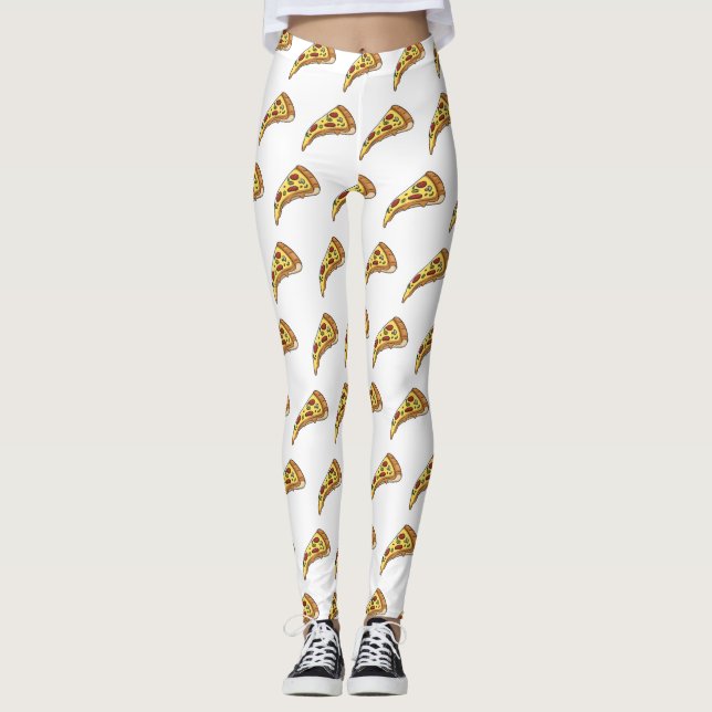 Leggings Illustration de la pizza (Devant)