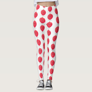 Leggings Illustration de litchee rose mignon