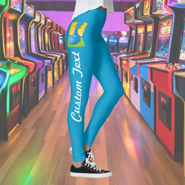 Leggings Illustration de manette bleue de jeu vidéo en styl (Créateur téléchargé)