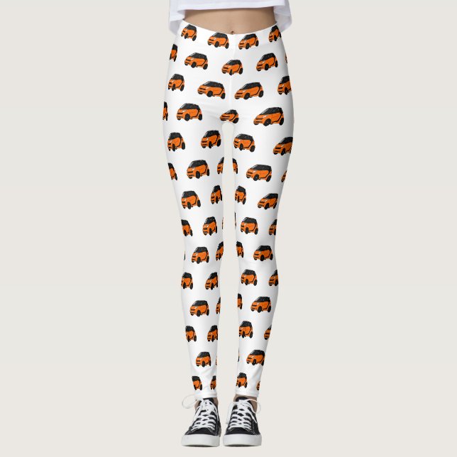 Leggings Illustration de micro-voiture (Devant)