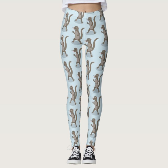 Leggings Illustration de mignonne mangouste (Devant)