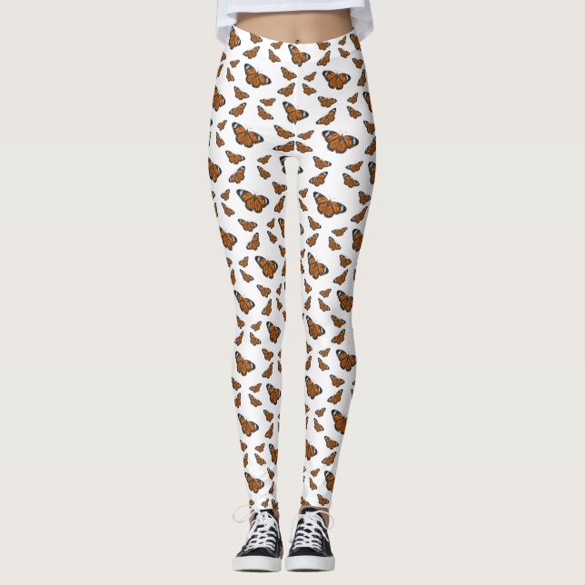 Leggings Illustration de papillon monarque (Devant)