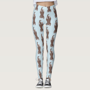 Leggings Illustration de plongée de loutre mignonne