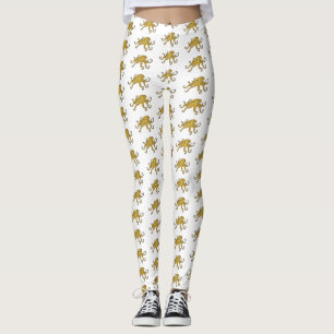 Leggings Illustration de poulpe à anneau bleu