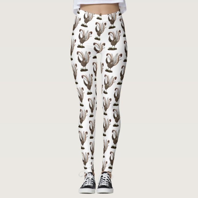 Leggings Illustration de superbe et superbe lyrebird (Devant)