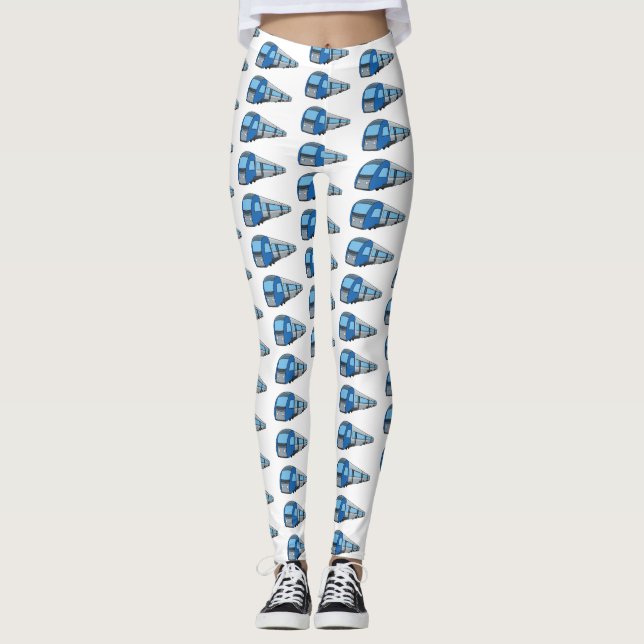 Leggings Illustration de train électrique de dessin animé (Devant)