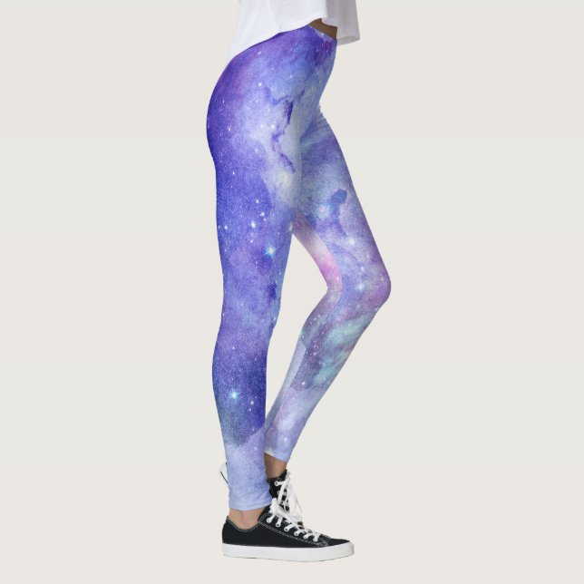 Leggings Illustration des aquarelles de l'espace profond (Droite)
