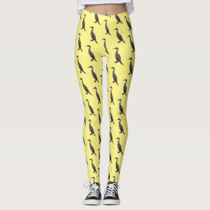 Leggings Illustration d'oiseau cormoran à pattes rouges