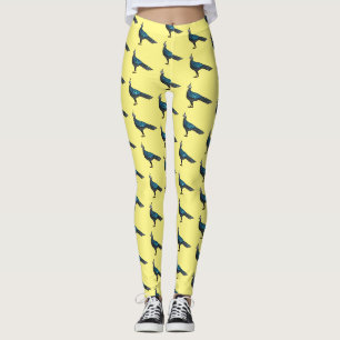 Leggings Illustration d'oiseau de faisan paon de Palawan