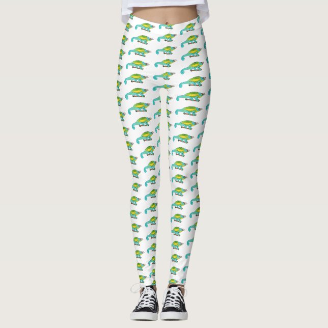Leggings Illustration du caméléon de Jackson (Devant)