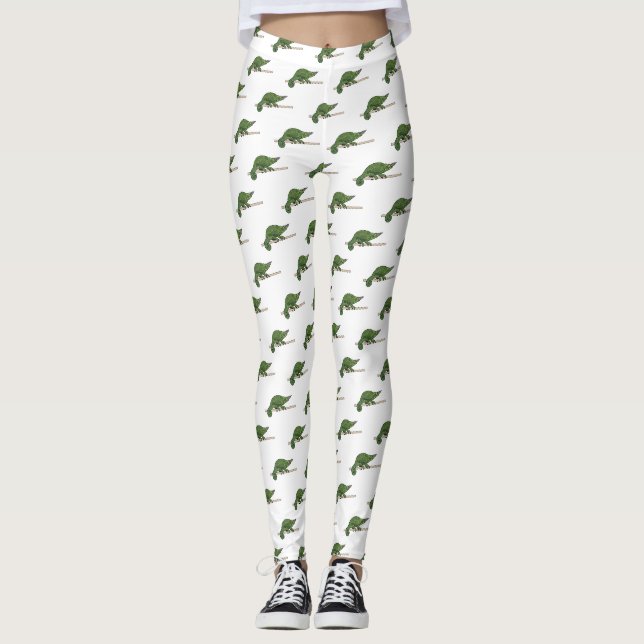 Leggings Illustration du caméléon de Jackson (Devant)