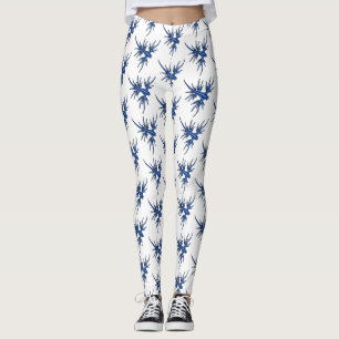 Leggings Illustration du dragon bleu des limaces de mer