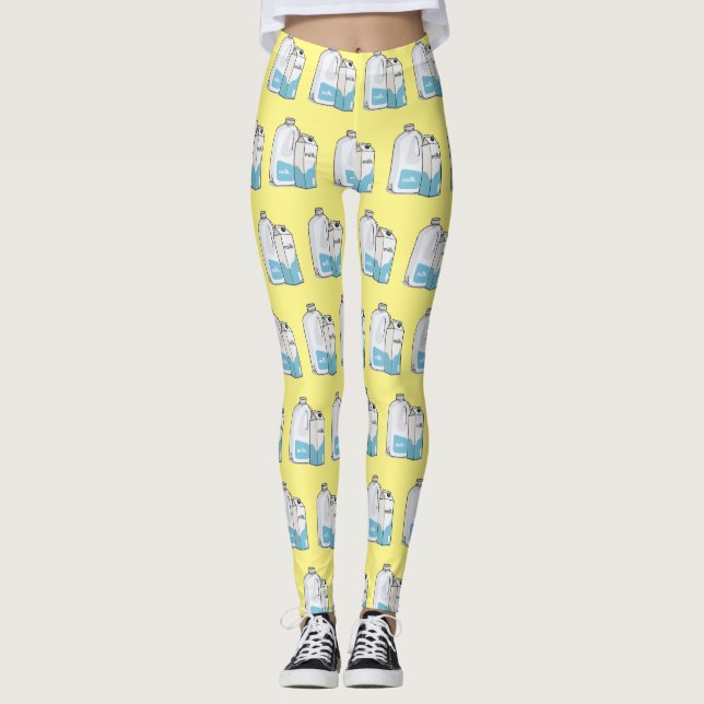 Leggings Illustration du lait (Devant)