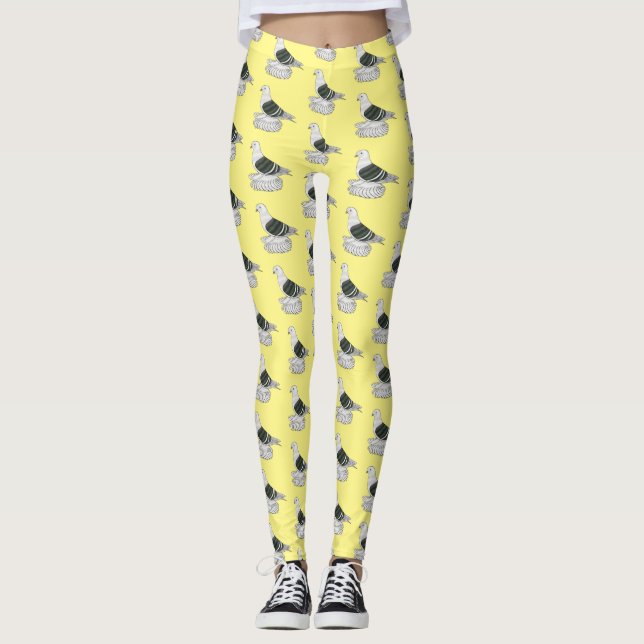 Leggings Illustration du pigeon pigeon du Bouclier de Saxon (Devant)