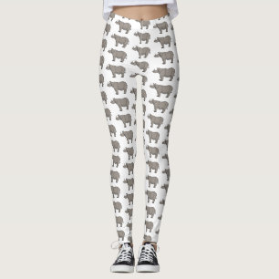 Leggings Illustration du rhinocéros de Javan