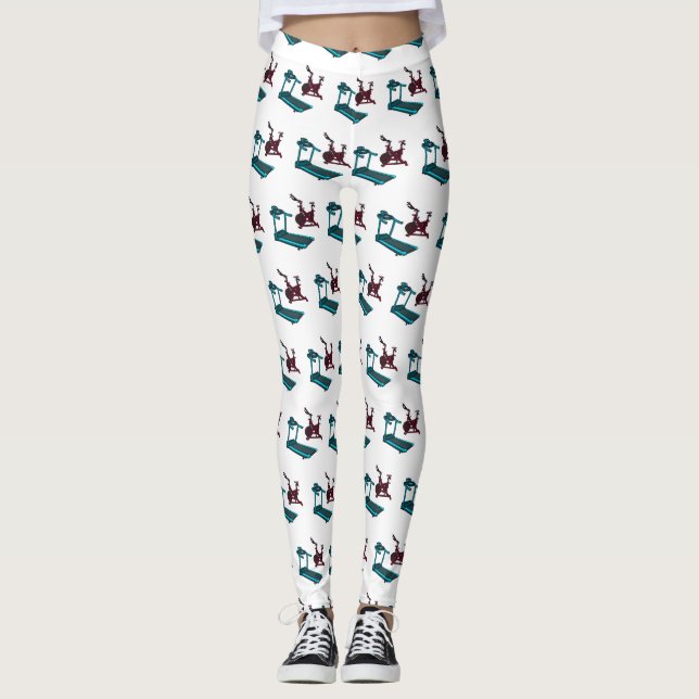 Leggings Illustration du tapis roulant et de la bande dessi (Devant)