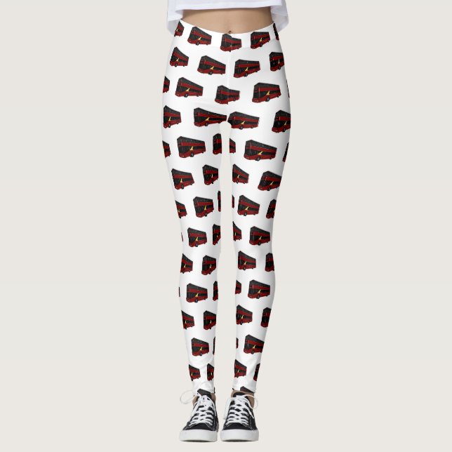 Leggings Illustration d'un bus à deux étages (Devant)
