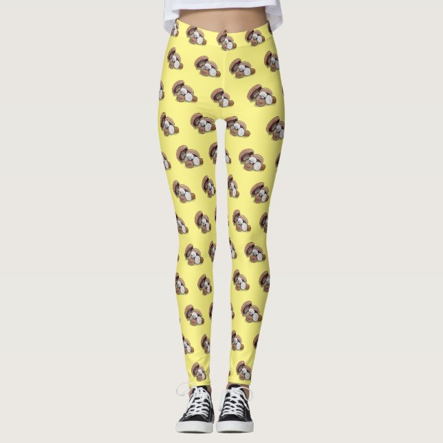 Leggings Illustration d'un champignon (Devant)