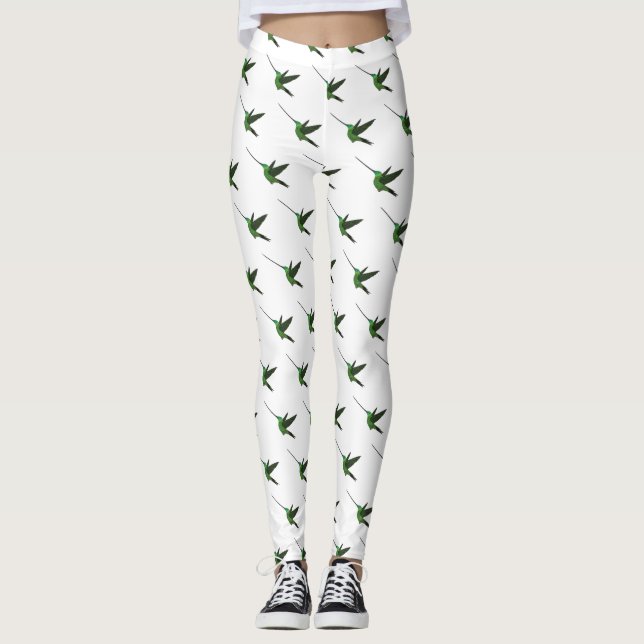 Leggings Illustration d'un colibri à bec épée (Devant)