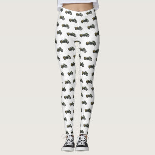 Leggings Illustration d'une moto de croiseur militaire
