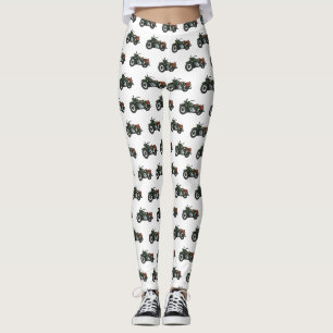 Leggings Illustration d'une moto de croiseur militaire