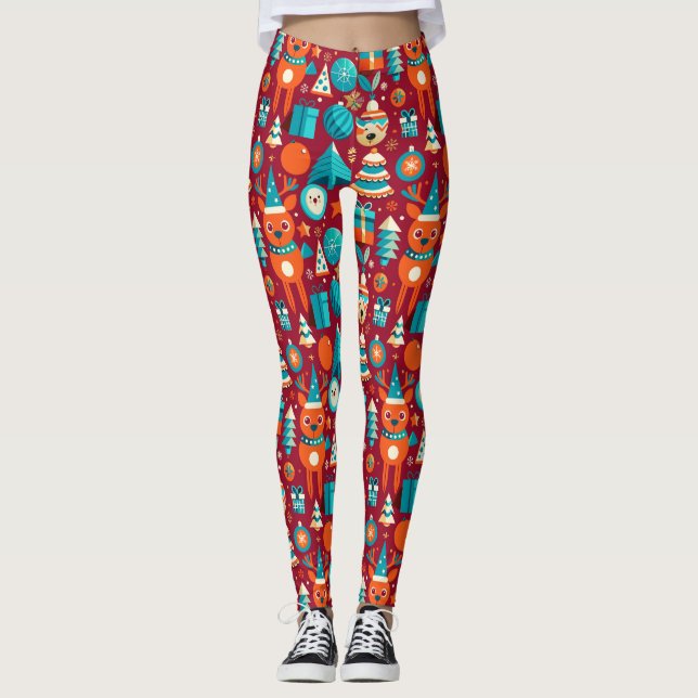 Leggings Illustration festive (Devant)