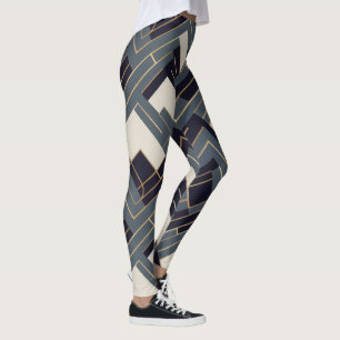 Leggings Illustration géométrique en or