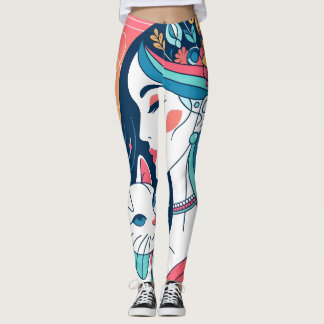 Leggings Illustration graphique de Cat Lady