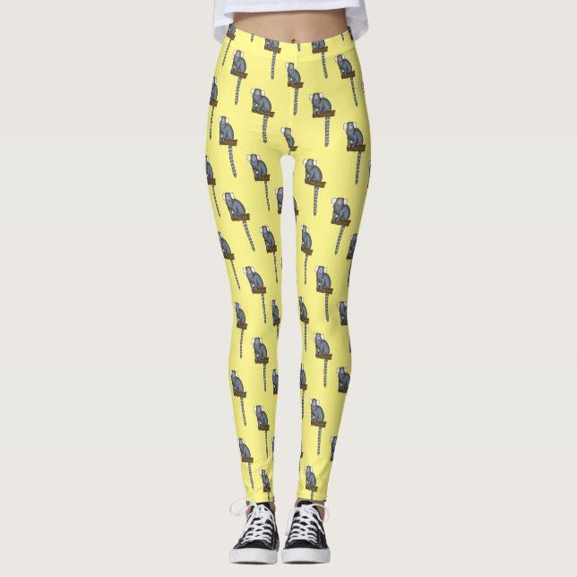 Leggings Illustration marmoset commune (Devant)