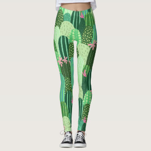 Leggings Illustration Motif colorée Cactus