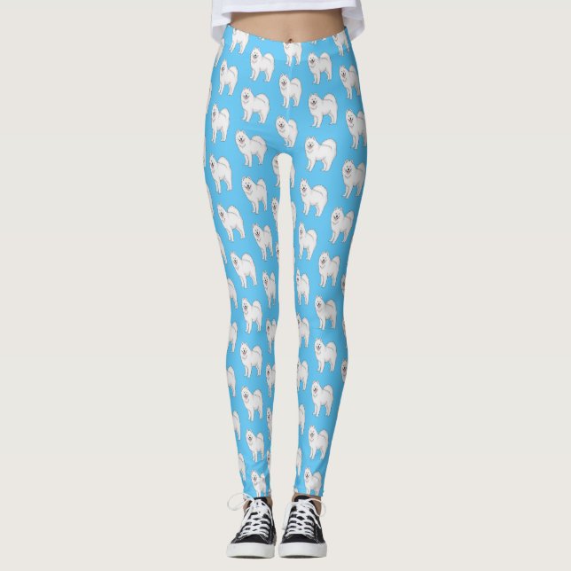 Leggings Illustration Samoyed dog (Devant)