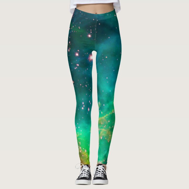 Leggings Image de galaxie de groupe d'étoile de nébuleuse (Devant)