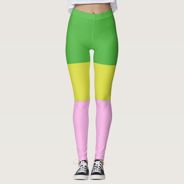 Leggings image trois couleurs art (Devant)
