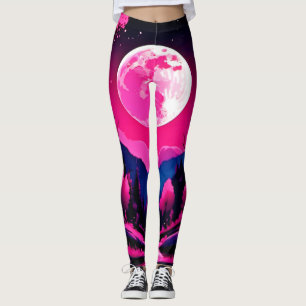 Leggings Imaginaire rose lune