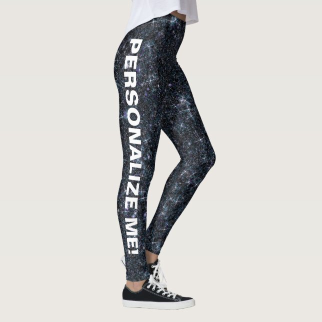 Leggings Imaginaire urbain Parties scintillant argent noir  (Droite)
