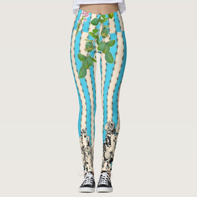 Leggings Imaginaire Vintage de la parade lunaire (Devant)