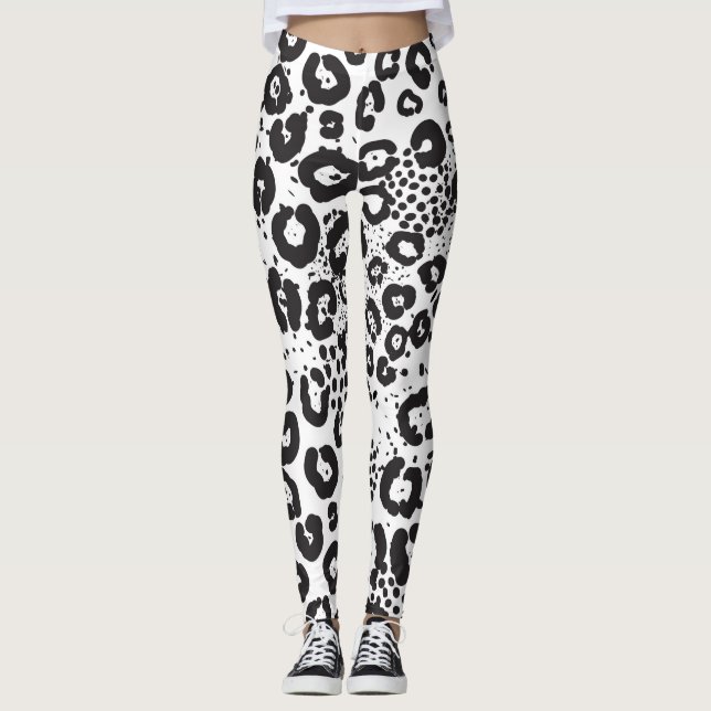 Leggings Impression Animale Mixte Léopard des Neiges Guépar (Devant)