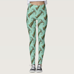 Leggings Impression d'art marine de la crevette mantis géan