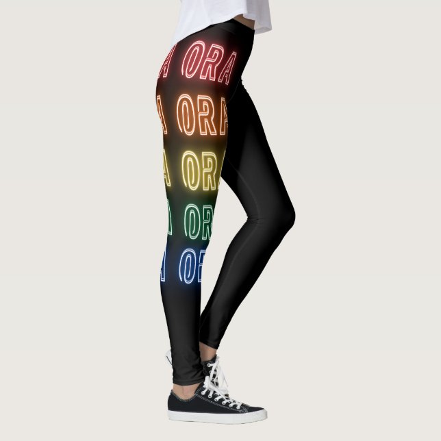 Leggings Impression de l'enseigne de fierté arc-en-ciel Neo (Droite)