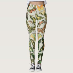 Leggings Impression de motif de papillon de nuit vintage
