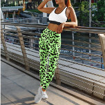 Leggings Impression de tigre vert clair<br><div class="desc">Les leggings empreintes de léopard verts sont un choix audacieux et à la mode avec un arrière - plan vert vif et un motif empreinte de léopard complexe. La combinaison unique de la couleur verte frappante et de l'empreinte de léopard classique crée une fusion captivante d'esthétique moderne et animaliste. Ces...</div>